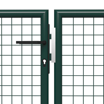 vidaXL Portail de jardin Acier 400 x 75 cm Vert