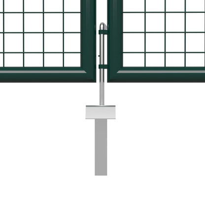 vidaXL Portail de jardin Acier 400 x 75 cm Vert