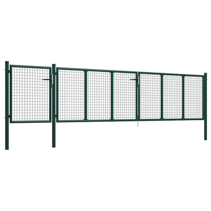 vidaXL Portail de jardin Acier 500 x 75 cm Vert