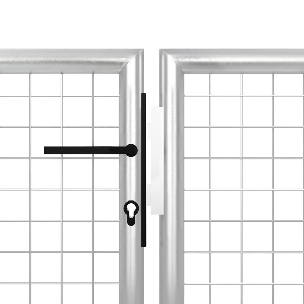 vidaXL Portail de jardin Acier 400 x 100 cm Argenté