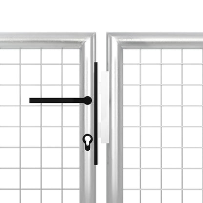 vidaXL Portail de jardin Acier 400 x 100 cm Argenté