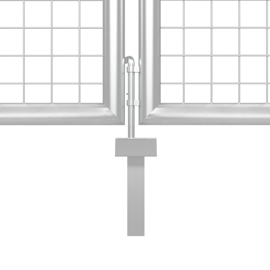 vidaXL Portail de jardin Acier 400 x 100 cm Argenté