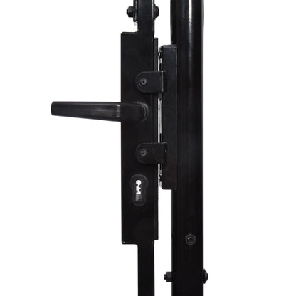 vidaXL Double portail avec haut sous forme de lance 300 x 150 cm