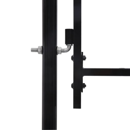 vidaXL Portail de jardin Acier 1,5 x 4 m Noir