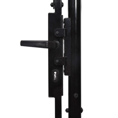 vidaXL Portail de jardin Acier 2 x 4 m Noir