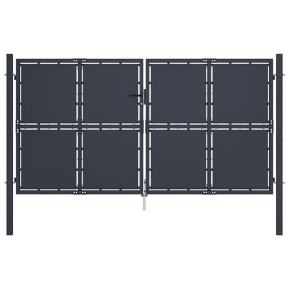 vidaXL Portail de jardin Acier 300x150 cm Anthracite