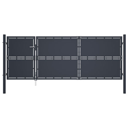 vidaXL Portail de jardin Acier 350 x 125 cm Anthracite