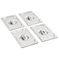 Couvercles de plateau 4 pcs GN 1/4 Acier inoxydable