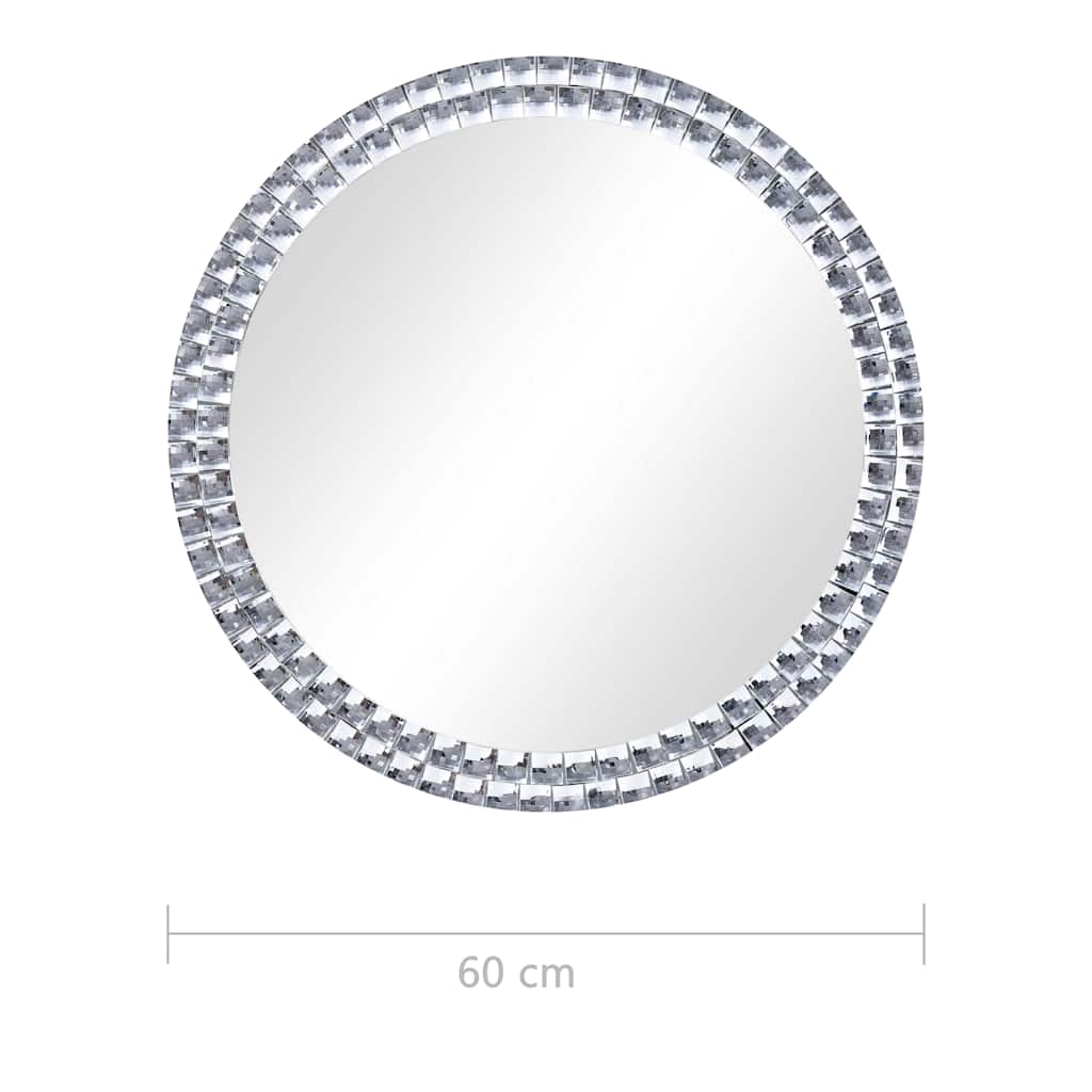 vidaXL Miroir mural 60 cm Verre trempé
