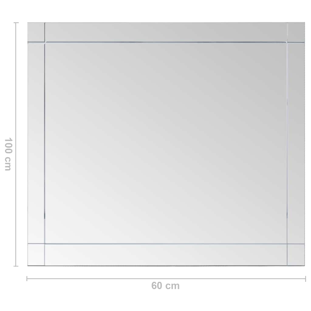 vidaXL Miroir mural 100x60 cm Verre