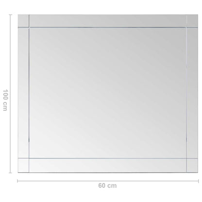 vidaXL Miroir mural 100x60 cm Verre