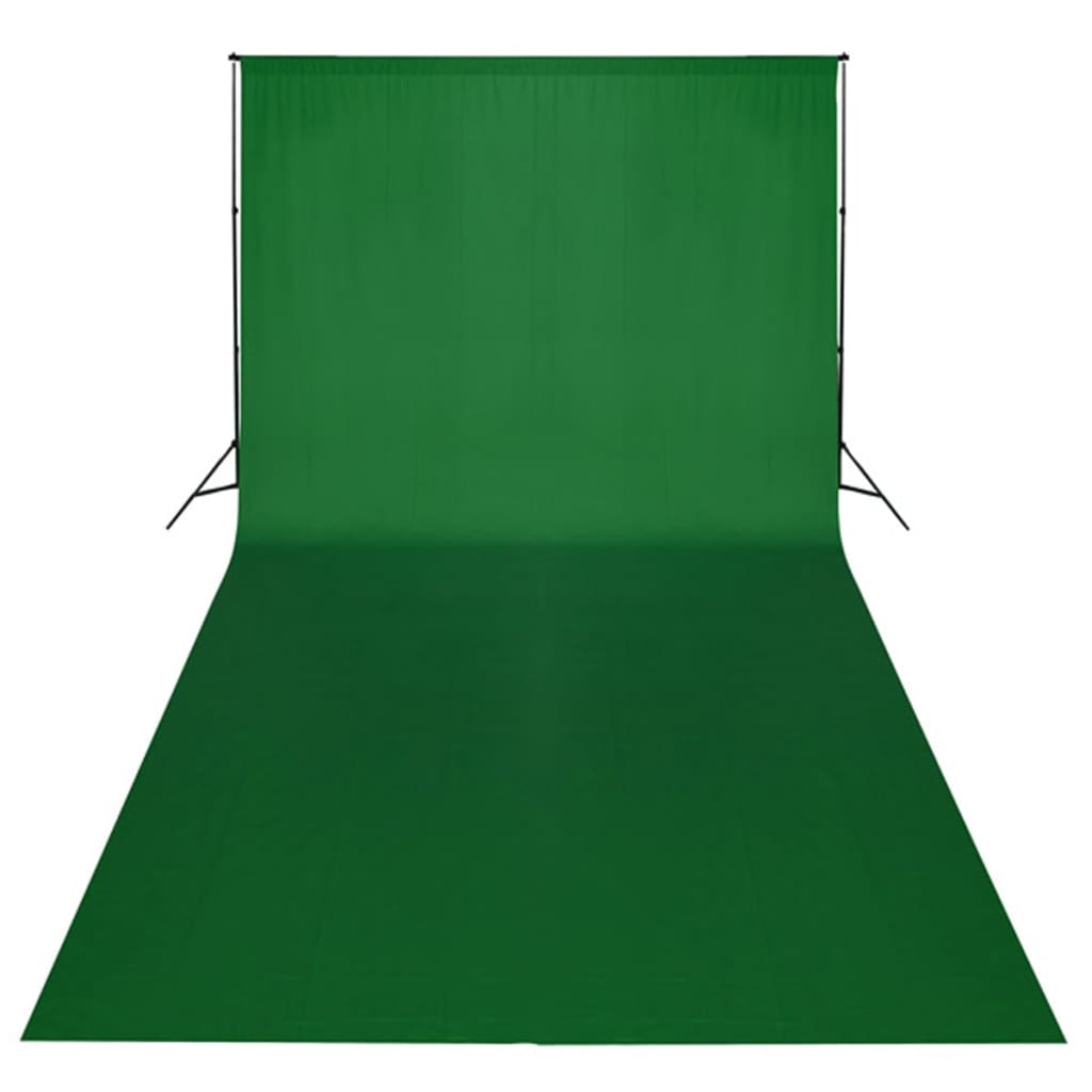 vidaXL Kit de studio et toile de fond verte 600 x 300 cm et lumières
