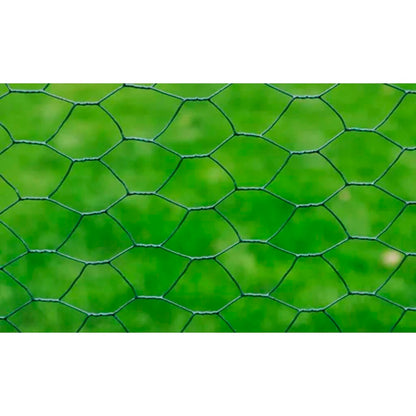 vidaXL Clôture en treillis acier hexagonal 1x25 m vert foncé