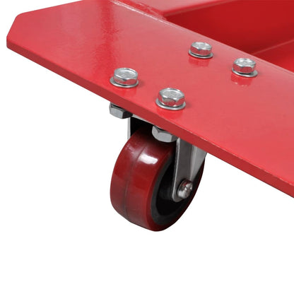 vidaXL Chariot de moto Rouge
