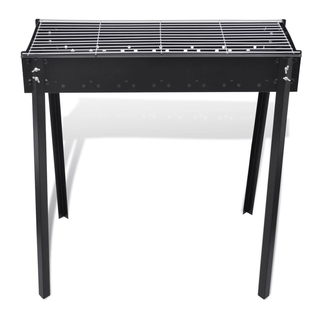vidaXL Support de barbecue au charbon de bois Carré 75x28 cm