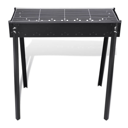 vidaXL Support de barbecue au charbon de bois Carré 75x28 cm