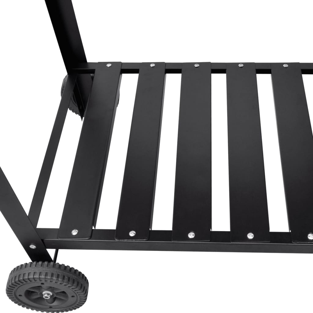 vidaXL Support de barbecue au charbon de bois 2 roues