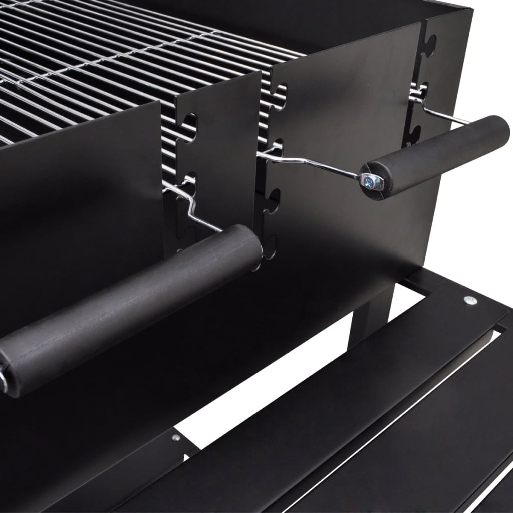 vidaXL Support de barbecue au charbon de bois 2 roues
