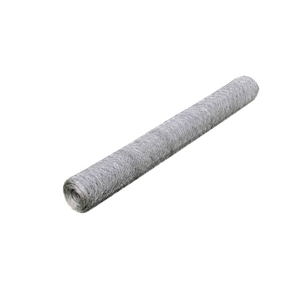 vidaXL Grillage pour volière Acier galvanisé 25 x 0,75 m Argenté