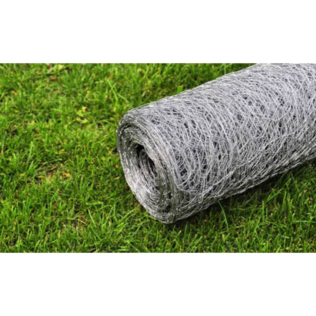 vidaXL Grillage pour volière Acier galvanisé 25 x 0,75 m Argenté