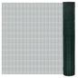 vidaXL Grillage acier galvanisé et revêtement en PVC 10x1 m vert