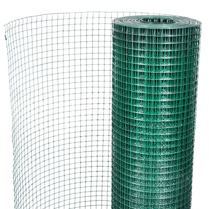 vidaXL Grillage acier galvanisé et revêtement en PVC 10x1 m vert