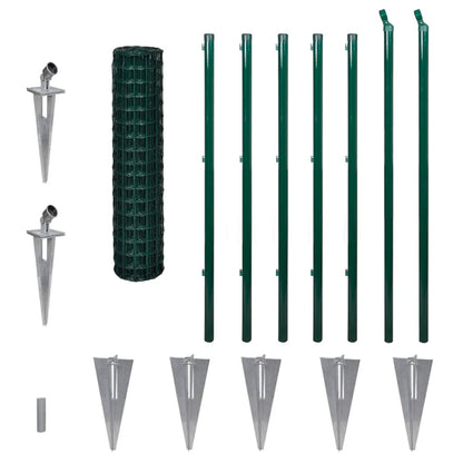 vidaXL Clôture euro Acier 10x1,2 m Vert