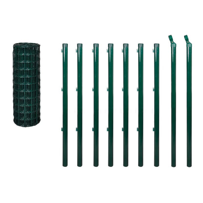 vidaXL Clôture euro Acier 10x0,8 m Vert
