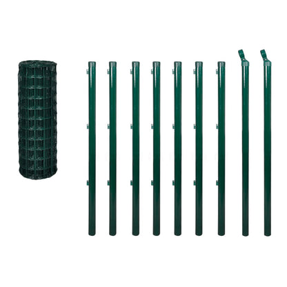 vidaXL Clôture euro acier 10x1,0 m vert