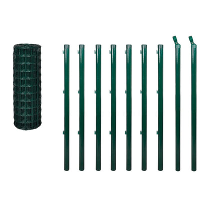 vidaXL Clôture euro acier 10x1,0 m vert