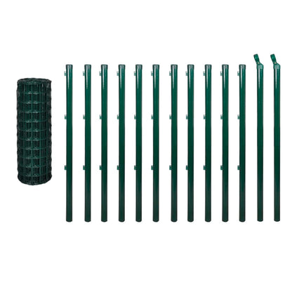 vidaXL Clôture euro acier 25x1,5 m vert