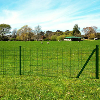 vidaXL Clôture euro acier 25x1,5 m vert