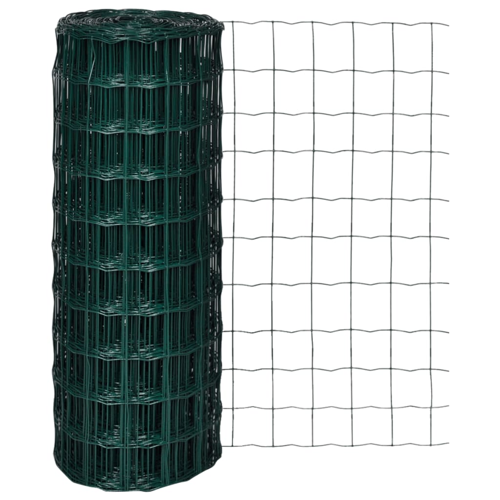 vidaXL Clôture euro Acier 10 x 1,0 m Vert