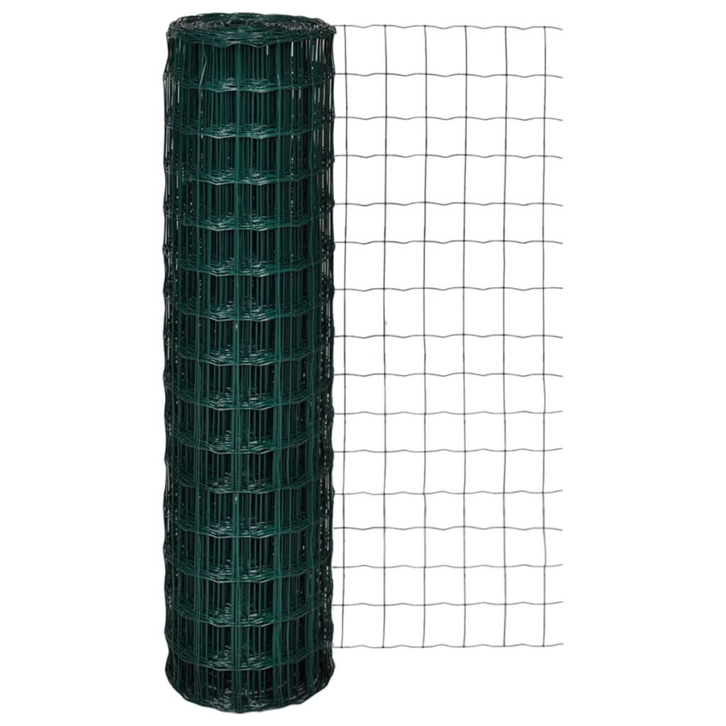 vidaXL Clôture euro Acier 10 x 1,5 m Vert