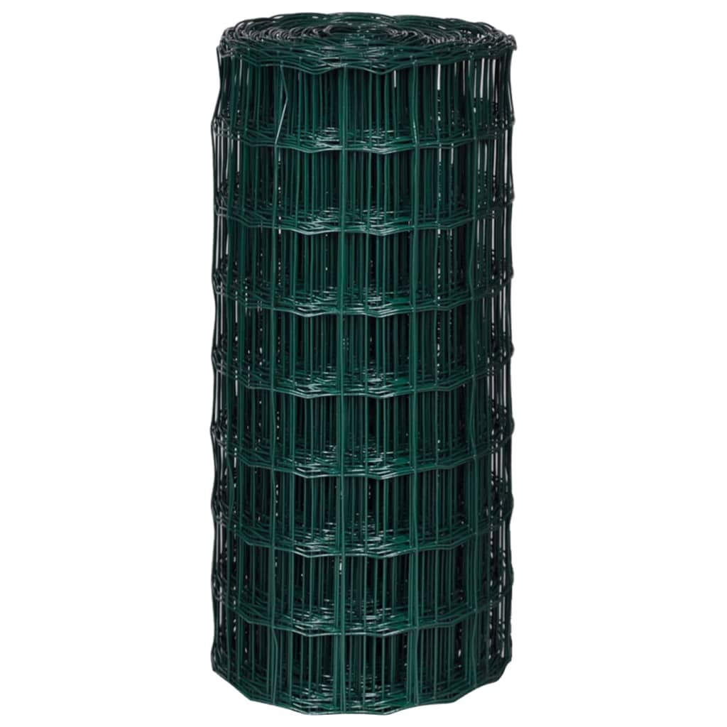 vidaXL Clôture euro Acier 25 x 0,8 m Vert