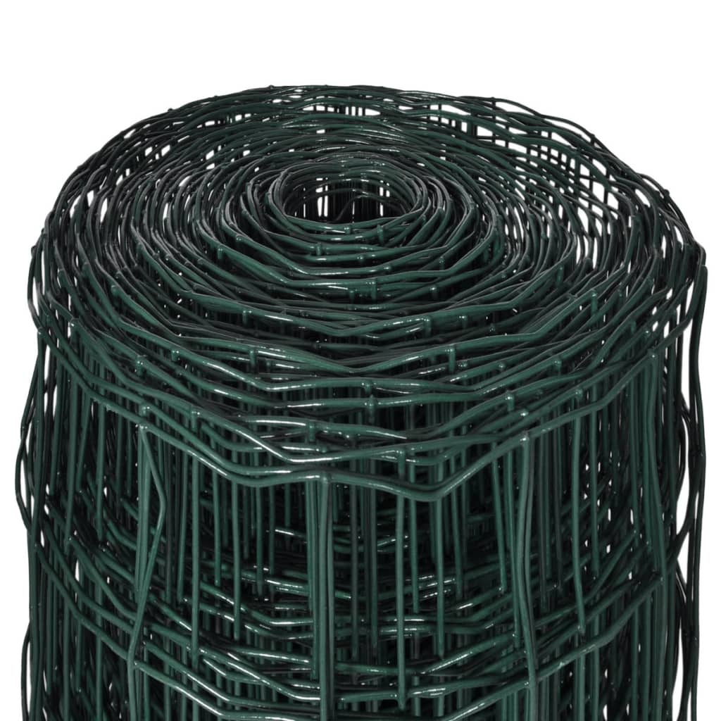 vidaXL Clôture euro Acier 25 x 0,8 m Vert