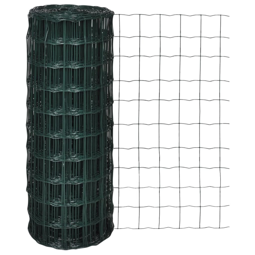 vidaXL Clôture euro Acier 25 x 1,0 m Vert