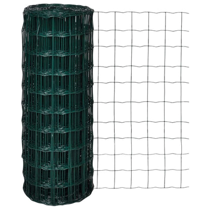 vidaXL Clôture euro Acier 25 x 1,0 m Vert