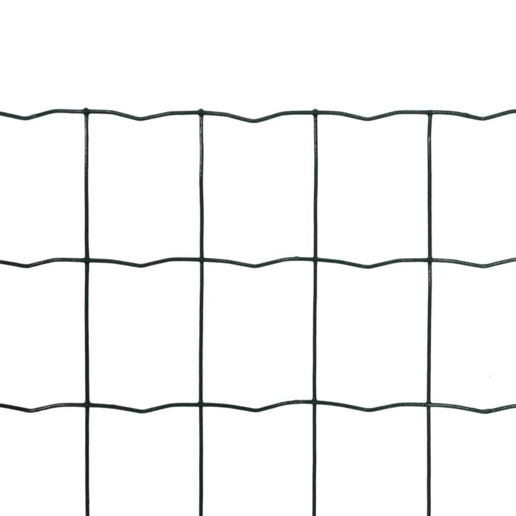 vidaXL Clôture euro Acier 25 x 1,0 m Vert