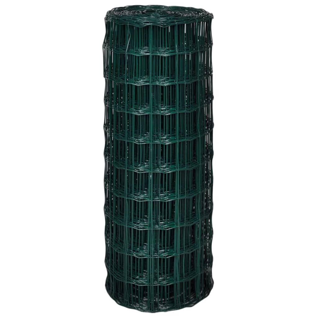 vidaXL Clôture euro Acier 25 x 1,0 m Vert