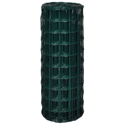 vidaXL Clôture euro Acier 25 x 1,0 m Vert