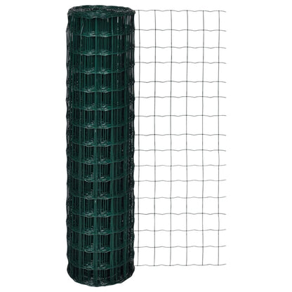 vidaXL Clôture euro Acier 25 x 1,5 m Vert