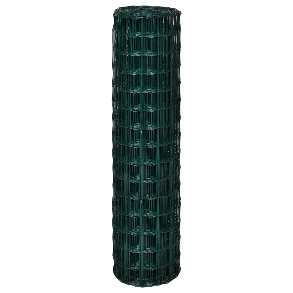 vidaXL Clôture euro Acier 25 x 1,5 m Vert