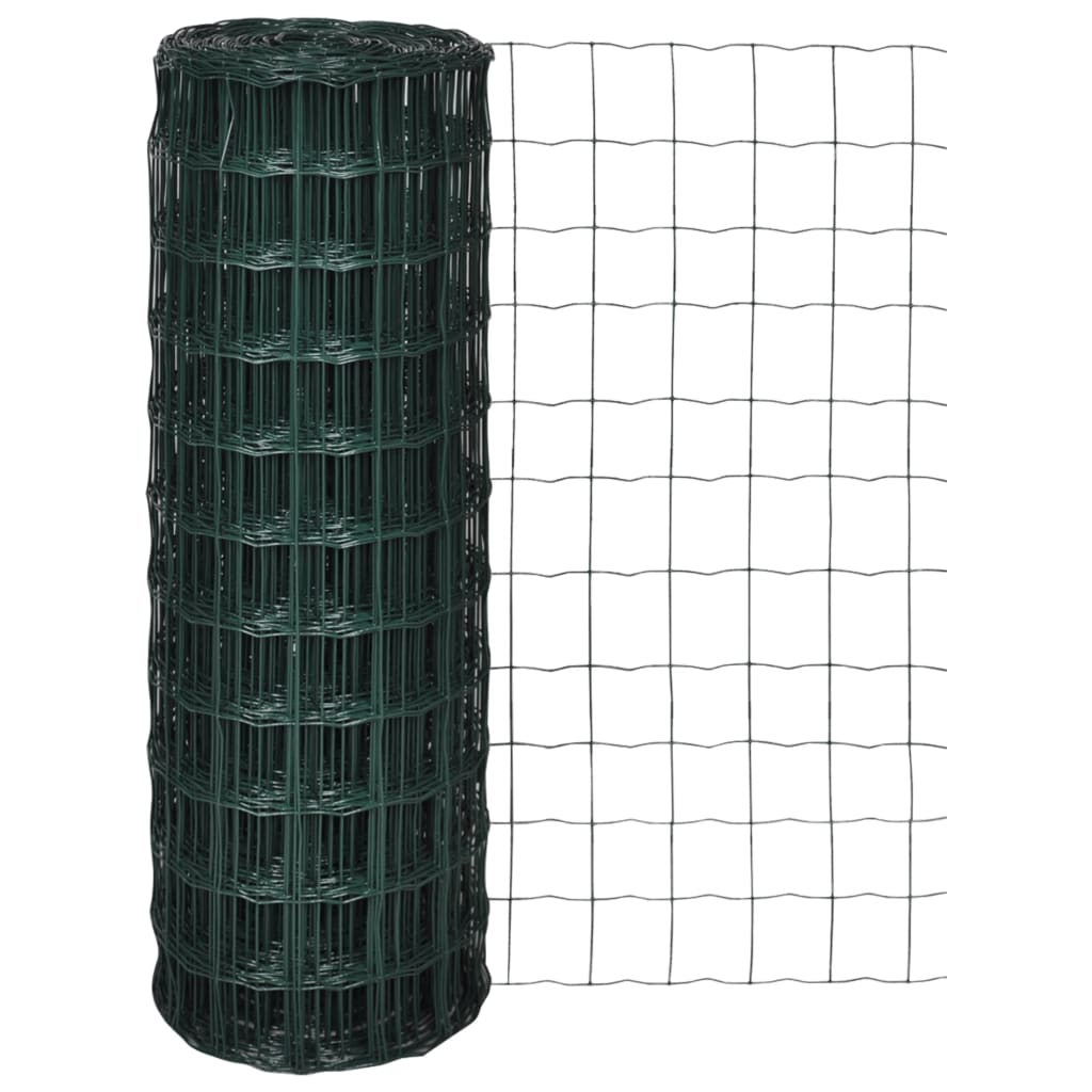 vidaXL Clôture euro Acier 10 x 0,8 m Vert