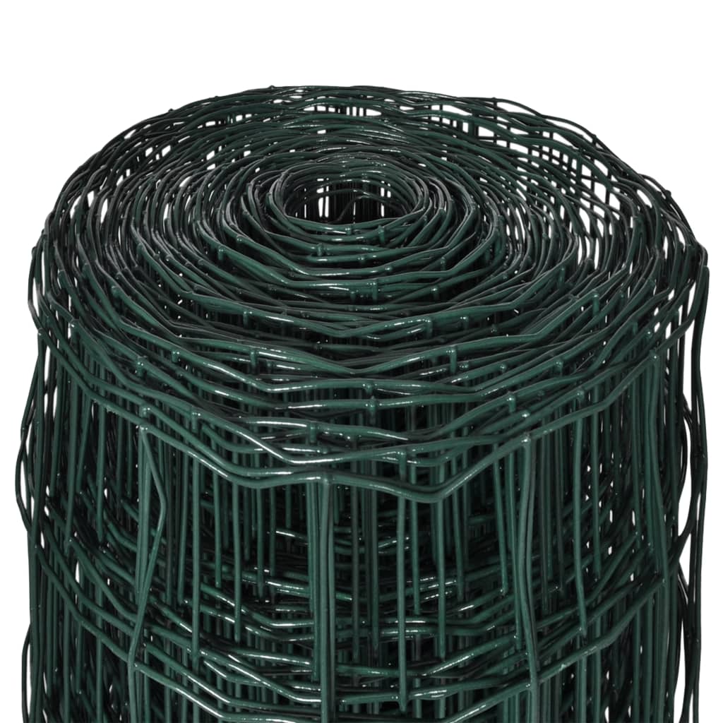 vidaXL Clôture euro Acier 10 x 1,5 m Vert