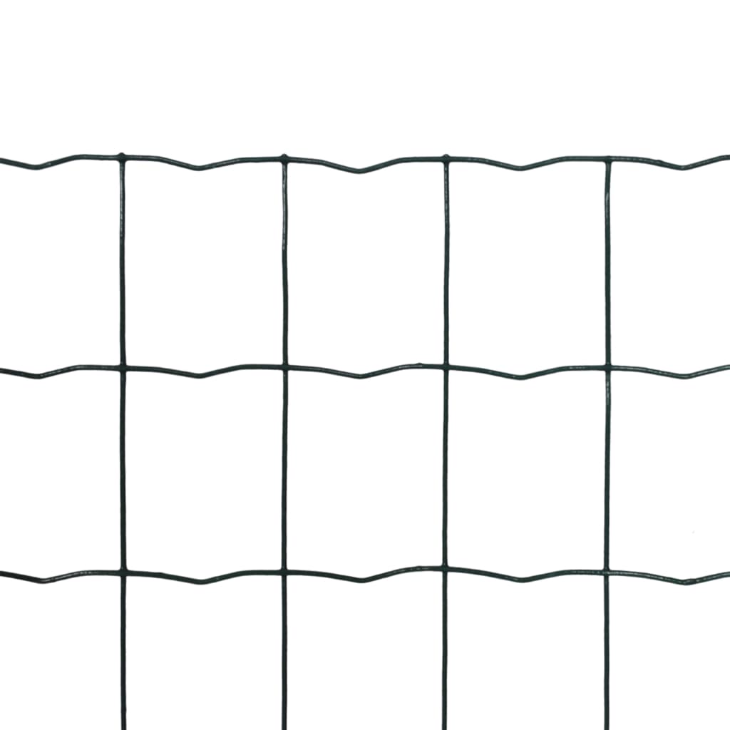 vidaXL Clôture euro Acier 25 x 0,8 m Vert