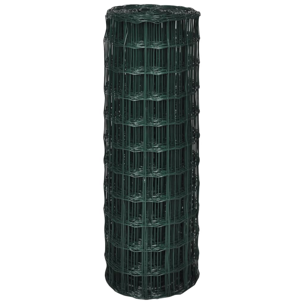 vidaXL Clôture euro Acier 25 x 0,8 m Vert