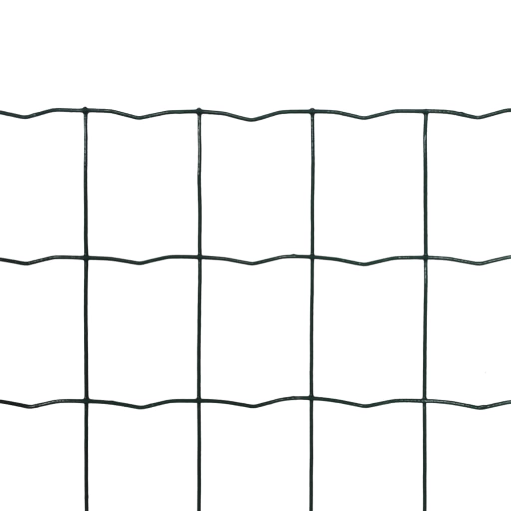 vidaXL Clôture euro Acier 25 x 1,0 m Vert