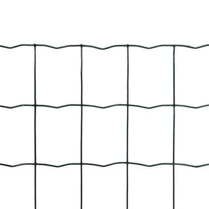 vidaXL Clôture euro Acier 25 x 1,0 m Vert