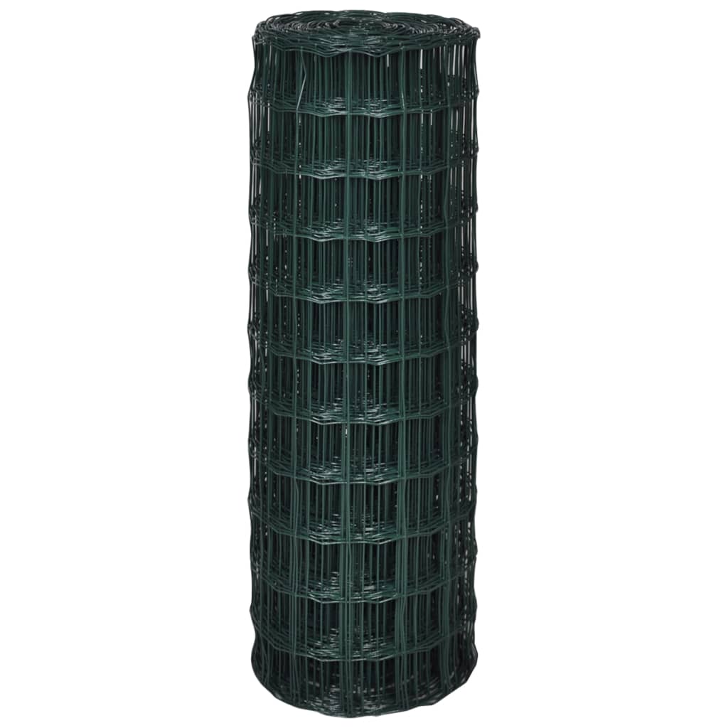 vidaXL Clôture euro Acier 25 x 1,0 m Vert